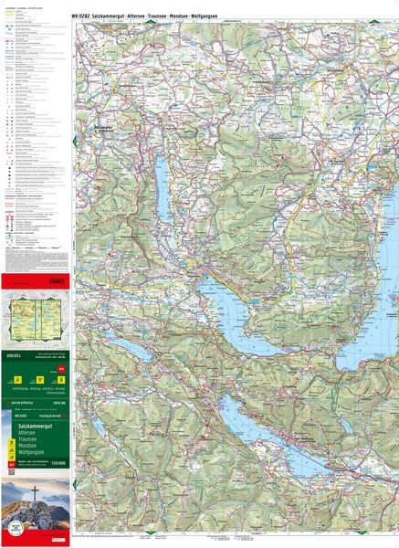 Produktbild: freytag & berndt Wanderkarte WK 0282 Salzkammergut, Attersee - Traunsee - Mondsee - Wolfgangsee 1:50.000