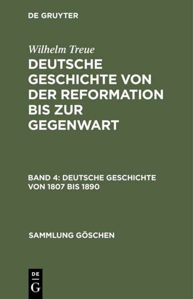 Produktbild: Deutsche Geschichte von 1807 bis 1890