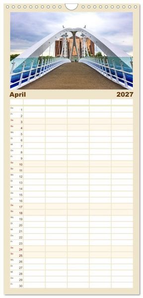 Produktbild: Familienplaner 2027 - Faszination Manchester mit 5 Spalten (Wandkalender, 21 x 45 cm) CALVENDO