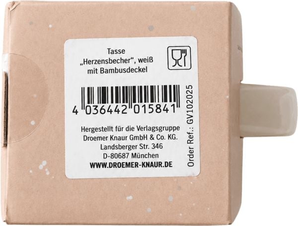 Produktbild: COZY Tasse mit Bambusdeckel (wei&szlig;)