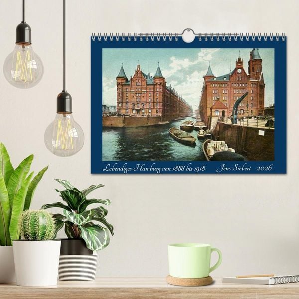 Produktbild: Lebendiges Hamburg von 1888 bis 1918 (Wandkalender 2026 DIN A4 quer), CALVENDO Monatskalender