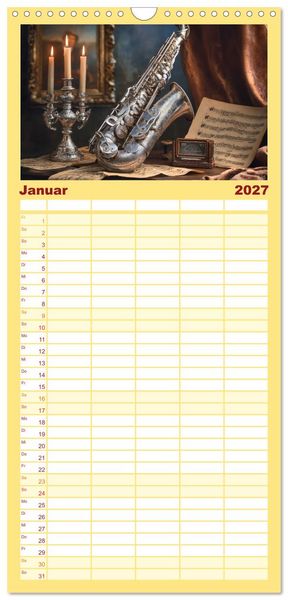 Produktbild: Familienplaner 2027 - Klang der Ewigkeit mit 5 Spalten (Wandkalender, 21 x 45 cm) CALVENDO