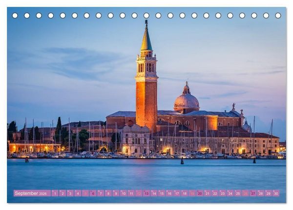 Produktbild: Venedig - Magische Lagunenstadt (Tischkalender 2026 DIN A5 quer), CALVENDO Monatskalender