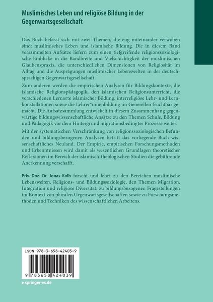 Produktbild: Muslimisches Leben und religi&ouml;se Bildung in der Gegenwartsgesellschaft