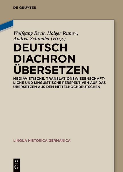 Produktbild: Deutsch diachron &uuml;bersetzen