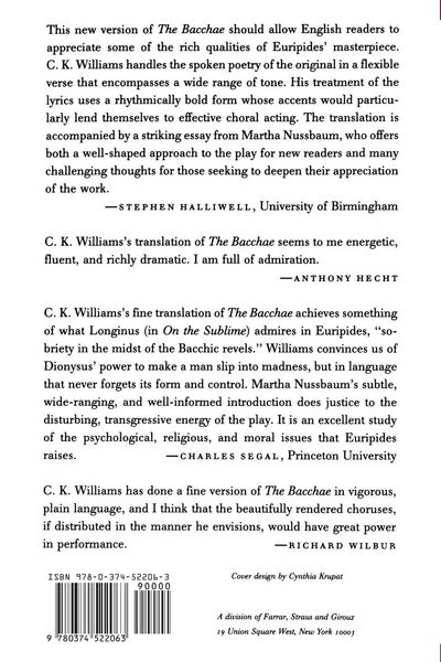 Produktbild: The Bacchae of Euripides