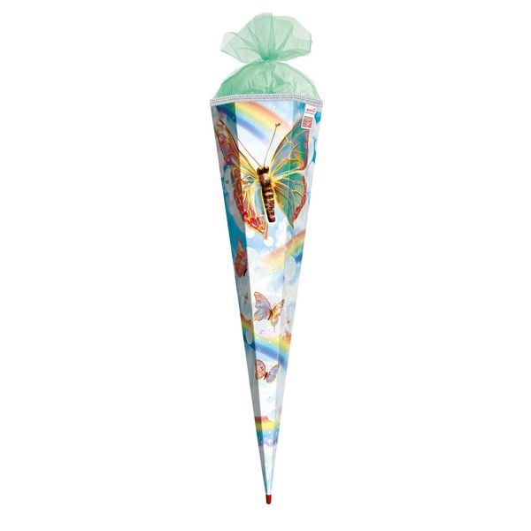 Produktbild: Motivschult&uuml;te, Rainbow Butterfly, 85 cm, Soundmodul, Glitzerborte