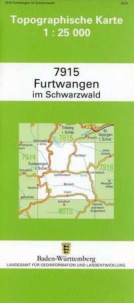 Produktbild: Furtwangen im Schwarzwald 1 : 25 000