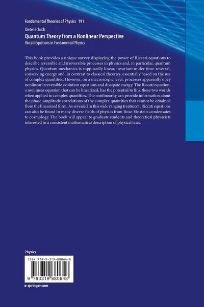 Produktbild: Quantum Theory from a Nonlinear Perspective