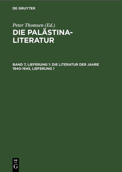 Produktbild: Die Literatur der Jahre 1940-1945, Lieferung 1