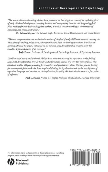 Produktbild: The Blackwell Handbook of Early Childhood Development