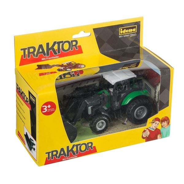 Produktbild: Idena Traktor Frontlader mit R&uuml;ckziehmotor 14cm