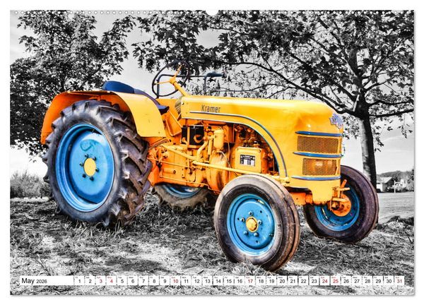 Produktbild: Tractors from past times (High Quality Premium Wall Calendar 2026 DIN A2 landscape),CALVENDO 12 Month Wall Calendar