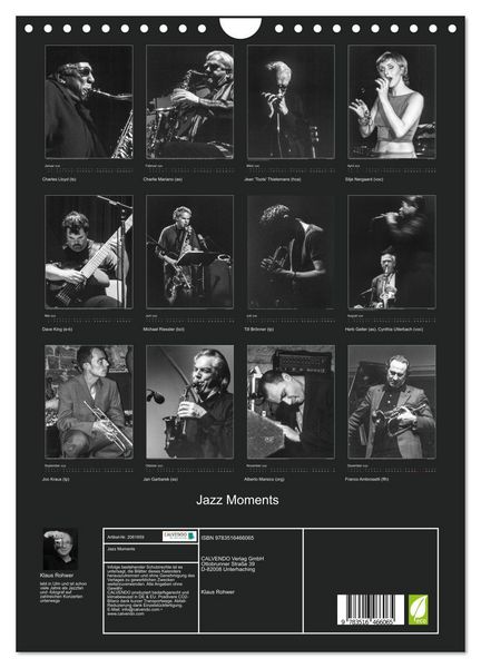 Produktbild: Jazz Moments (Wandkalender 2026 DIN A4 hoch), CALVENDO Monatskalender
