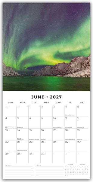 Produktbild: Aurora Borealis &ndash; Nordlichter &ndash; Polarlicht 2027 &ndash; 16-Monatskalender