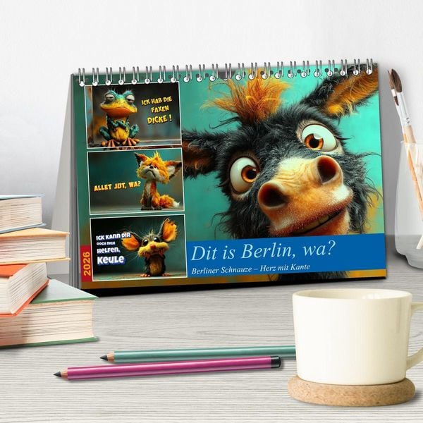 Produktbild: Dit is Berlin, wa? (Tischkalender 2026 DIN A5 quer), CALVENDO Monatskalender