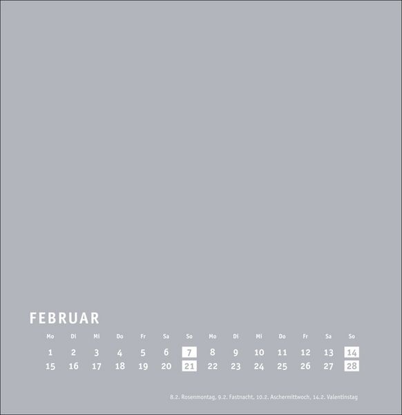 Produktbild: Premium-Bastelkalender silbergrau gro&szlig; 2027