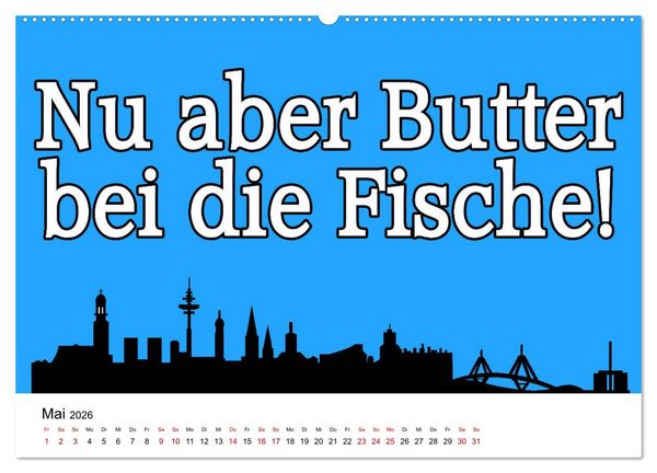 Produktbild: Hamburger Schnack (hochwertiger Premium Wandkalender 2026 DIN A2 quer), Kunstdruck in Hochglanz