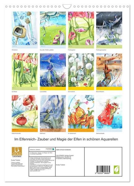 Produktbild: Im Elfenreich- Zauber und Magie der Elfen in sch&ouml;nen Aquarellen (Wandkalender 2026 DIN A3 hoch), CALVENDO Monatskalender
