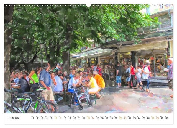 Produktbild: M&uuml;nchen - Bayerns Landeshauptstadt in Aquarellfarben (hochwertiger Premium Wandkalender 2026 DIN A2 quer), Kunstdruck in Hochglanz