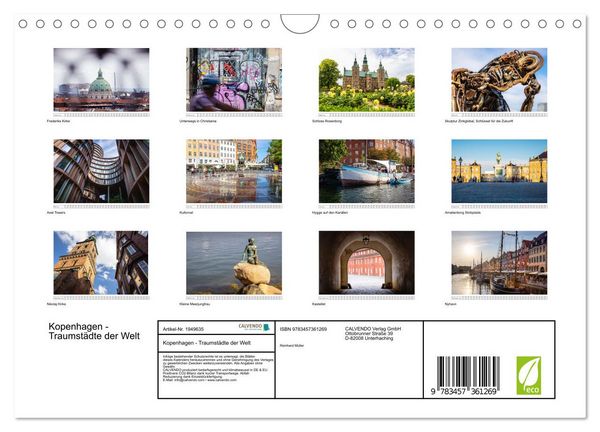 Produktbild: Kopenhagen - Traumst&auml;dte der Welt (Wandkalender 2026 DIN A4 quer), CALVENDO Monatskalender