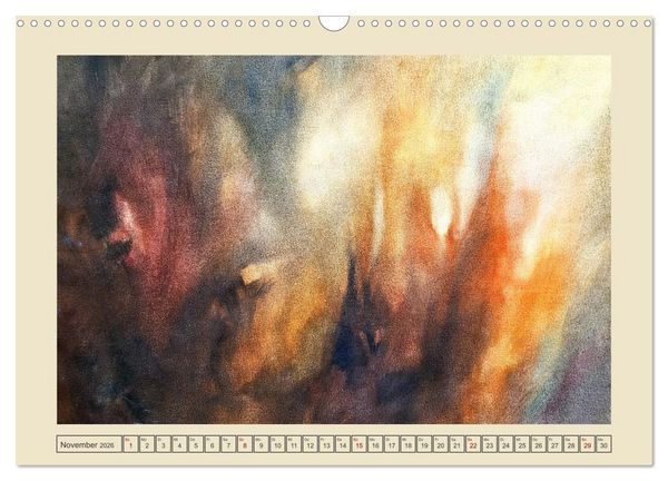 Produktbild: Kaleidoskop in Braun - Abstrakte Malerei in warmen Erdfarben (Wandkalender 2026 DIN A3 quer), CALVENDO Monatskalender