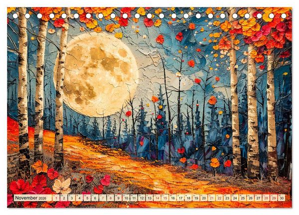 Produktbild: Blumenn&auml;chte im Mondlicht - Poesie des Himmels und der Erde (Tischkalender 2026 DIN A5 quer), CALVENDO Monatskalender