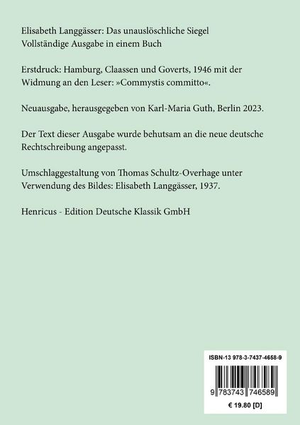 Produktbild: Das unausl&ouml;schliche Siegel