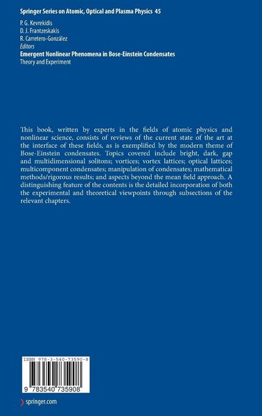 Produktbild: Emergent Nonlinear Phenomena in Bose-Einstein Condensates
