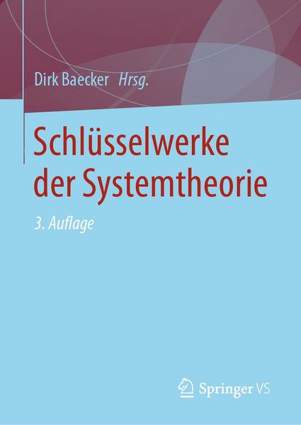 Produktbild: Schl&uuml;sselwerke der Systemtheorie