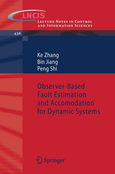 Produktbild: Observer-Based Fault Estimation and Accomodation for Dynamic Systems