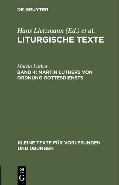 Produktbild: Martin Luthers Von Ordnung Gottesdiensts