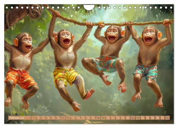 Produktbild: Tiere wollen Spa&szlig; - Humorwerke (Wandkalender 2026 DIN A4 quer), CALVENDO Monatskalender