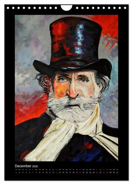 Produktbild: Pop Art Famous composers (Wall Calendar 2026 DIN A4 portrait), CALVENDO 12 Month Wall Calendar