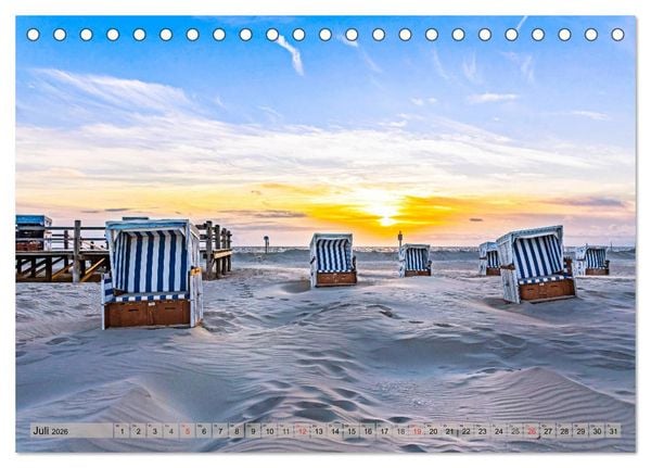 Produktbild: St. Peter Ording - Atemberaubende Momente (Tischkalender 2026 DIN A5 quer), CALVENDO Monatskalender