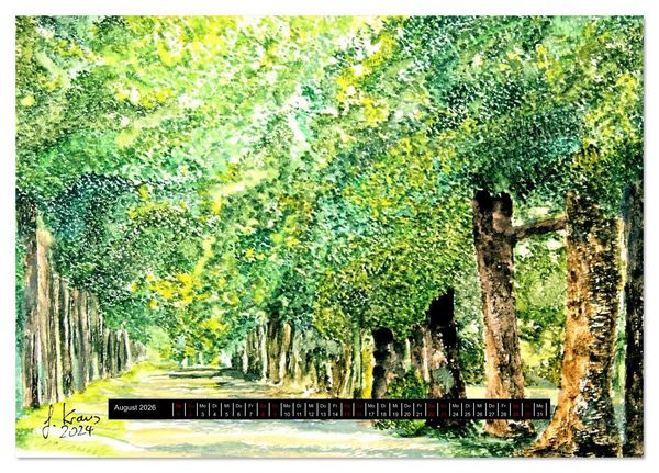 Produktbild: Wien in stillen Aquarellen (Tischkalender 2026 DIN A5 quer), CALVENDO Monatskalender