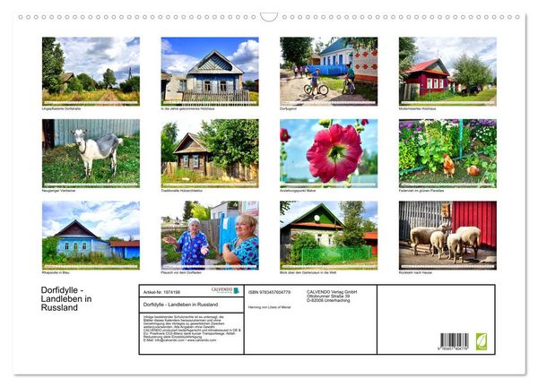 Produktbild: Dorfidylle - Landleben in Russland (Wandkalender 2026 DIN A2 quer), CALVENDO Monatskalender