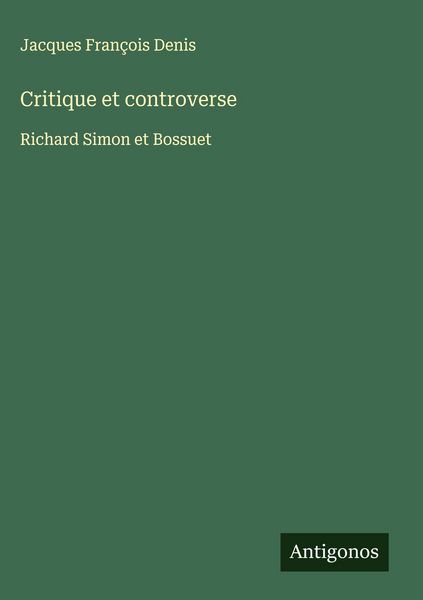 Produktbild: Critique et controverse