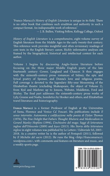Produktbild: History of English Literature, Volume 1