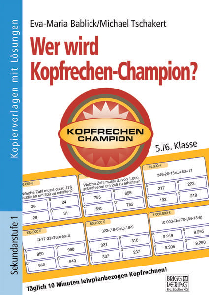 Produktbild: Wer wird Kopfrechen-Champion? 5./6. Klasse