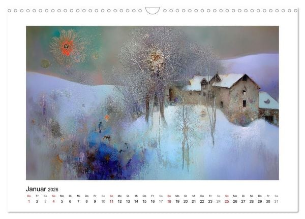 Produktbild: Das blau-violette Jahr (Wandkalender 2026 DIN A3 quer), CALVENDO Monatskalender