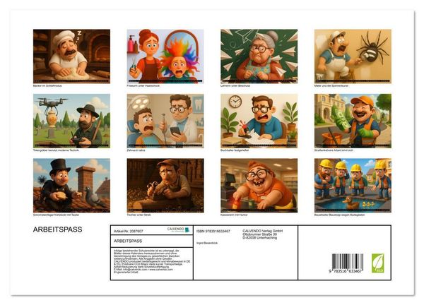 Produktbild: ARBEITSPASS (Wandkalender 2026 DIN A3 quer), CALVENDO Monatskalender
