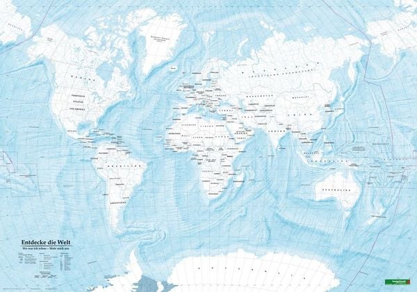 Produktbild: Weltkarte zum Ausmalen, Entdecke die Welt, Poster 1:40 000 000Plano in Rolle