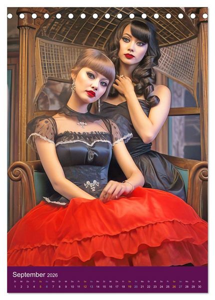 Produktbild: Burlesque T&auml;nzerinnen - Verf&uuml;hrerischer Tanz (Tischkalender 2026 DIN A5 hoch), CALVENDO Monatskalender