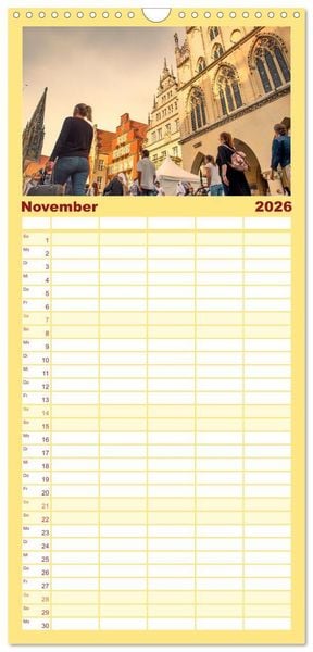 Produktbild: Familienplaner 2026 - Abenteuer M&uuml;nster - Echt jovel! mit 5 Spalten (Wandkalender, 21 x 45 cm) CALVENDO