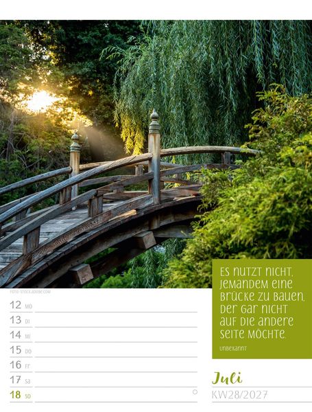 Produktbild: Augenblicke der Achtsamkeit Wochenplaner Kalender 2027