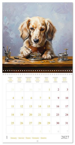 Produktbild: Dachshund Happiness (Wall Calendar 2027 12 &times; 12 Inch) CALVENDO 12 Month Wall Calendar