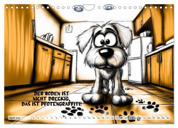 Produktbild: Hundespr&uuml;che (Wandkalender 2026 DIN A4 quer), CALVENDO Monatskalender