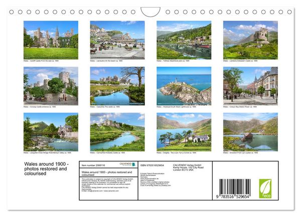 Produktbild: Wales around 1900 - photos restored and colourised (Wall Calendar 2026 DIN A4 landscape), CALVENDO 12 Month Wall Calendar