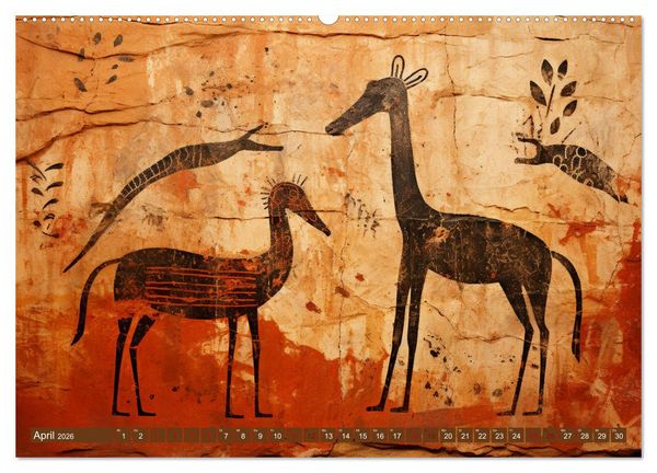 Produktbild: Steinzeit Galerie (hochwertiger Premium Wandkalender 2026 DIN A2 quer), Kunstdruck in Hochglanz